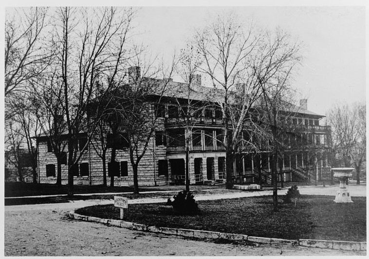 Historic American Buildings Survey, C., U.S. Department Of The Army, Arnold, A. K., Elliott, American Radiator Company, Pond, G. E. &amp; Shockley, D. M., Sanders, T., Fraser, F. &amp; Rice, J. L., photographer. (1933) Fort Riley, Arnold Hall, Arnold Avenue, Riley, Riley County, KS. Fort Riley Geary Kansas Riley Riley County, 1933. Documentation Compiled After. [Photograph] Retrieved from the Library of Congress, https://www.loc.gov/item/ks0165/. Arnold Hall was built during the major construction period at Fort Riley between 1880 and 1910. In its building materials, structural engineering, and layout, Arnold Hall was highly representative of residential quarters on the Army post. It and other buildings of the period contributed to the development of standardized Army housing. Arnold Hall was named for Abraham Arnold, a late Nineteenth Century post commander, hero of the Civil War, and first president of the United States Cavalry Association.