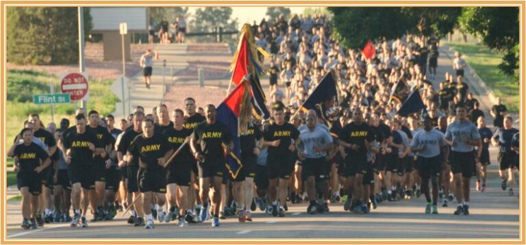 Unit Run at Fort Carson; LOWMH Colorado Springs Office - The Warrior Law Team - Colorado Military Lawyers and Fort Carson Military Lawyers in Colorado Springs. Fort Carson Court-Martial Defense Lawyer; Fort Carson AAIP Lawyer; Fort Carson GOMOR Lawyer; Fort Carson Separation Board Lawyer; and Fort Carson BOI Lawyer.