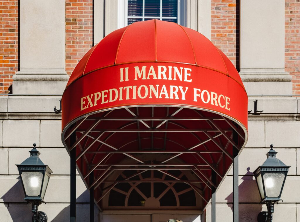 II MEF Entrance. Fort Bragg Military Lawyers provide expert legal advice to Marines at Camp Lejeune