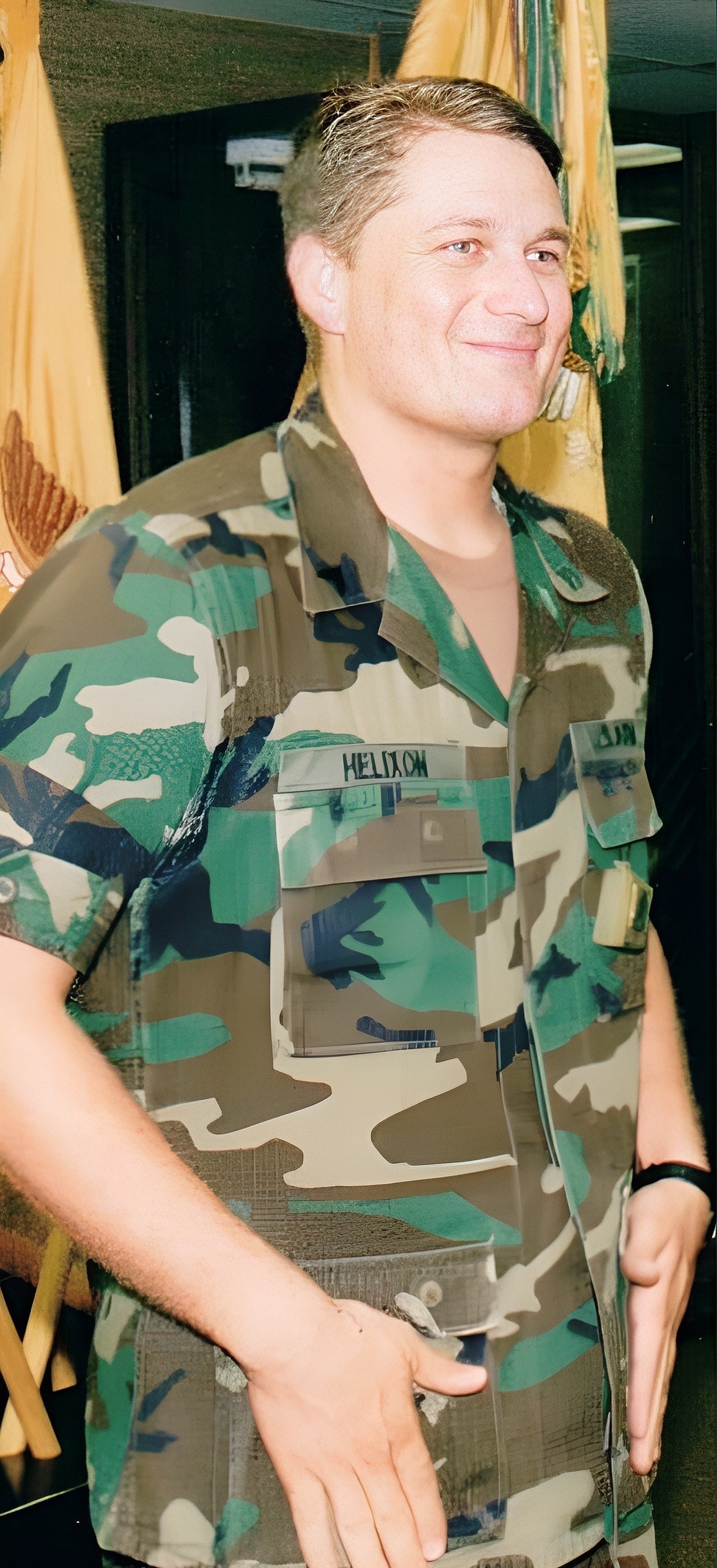 Will M. Helixon, Founder of the LOWMH, in Army camouflage uniform